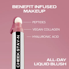 Sacheu Cheek STAY-N buildable color swatch with pigmented payoff.