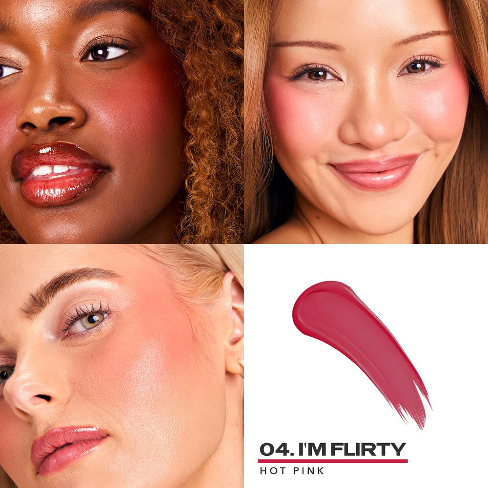 Sacheu Cheek STAY-N liquid blush sponge-tip application highlights easy blending and seamless finish.