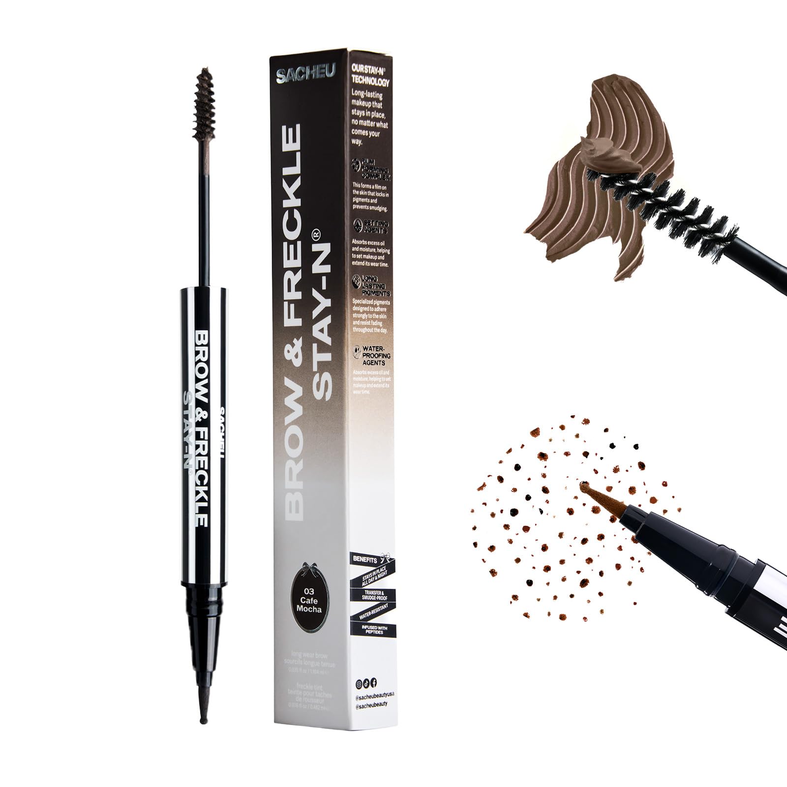 Sacheu gel tintado para cejas muestra color duradero y aspecto natural todo el día
