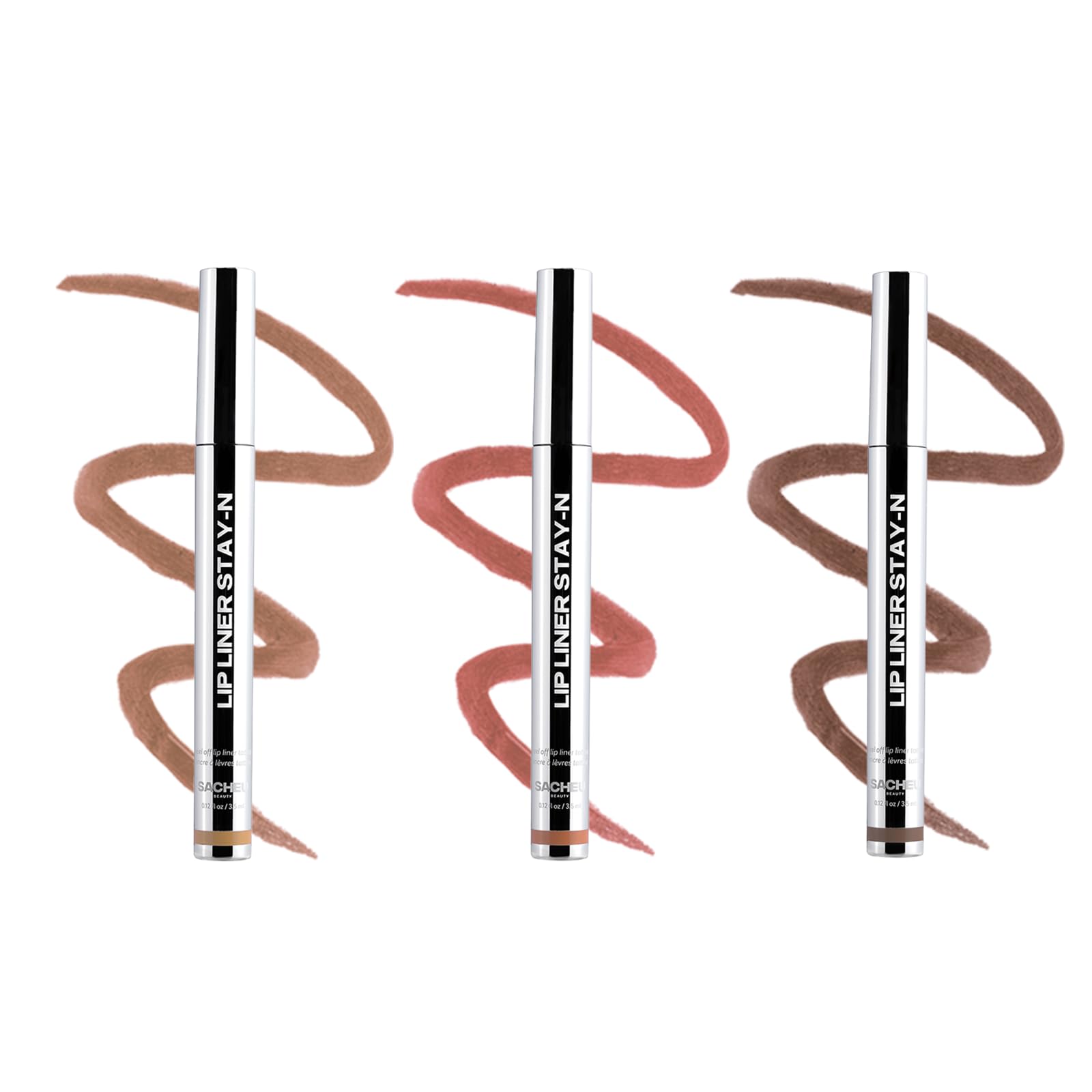 Sacheu Lip Liner STAY-N packaging highlights vegan, cruelty-free core bundle options
