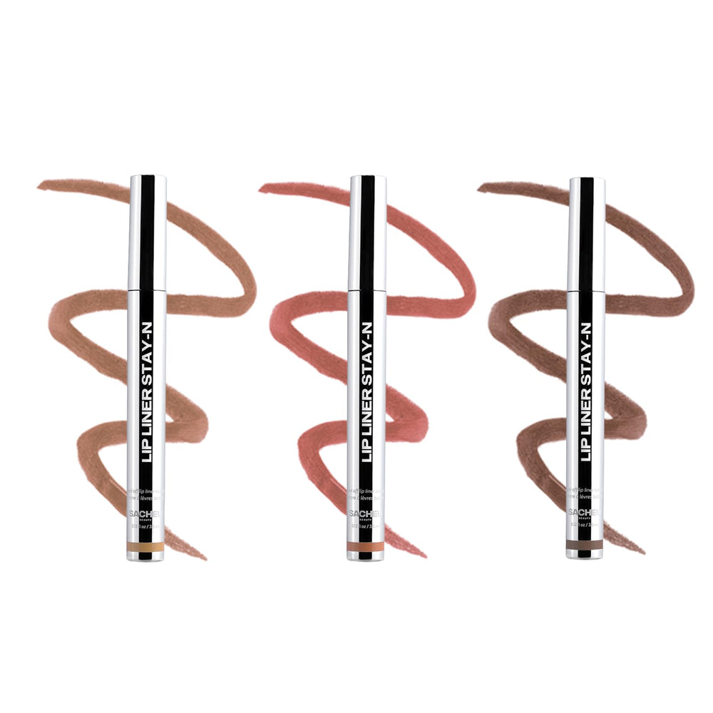 Sacheu Lip Liner STAY-N packaging highlights vegan, cruelty-free core bundle options
