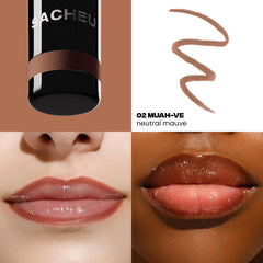Sacheu Lip Liner STAY-N color swatch demonstrates long wear tint potential