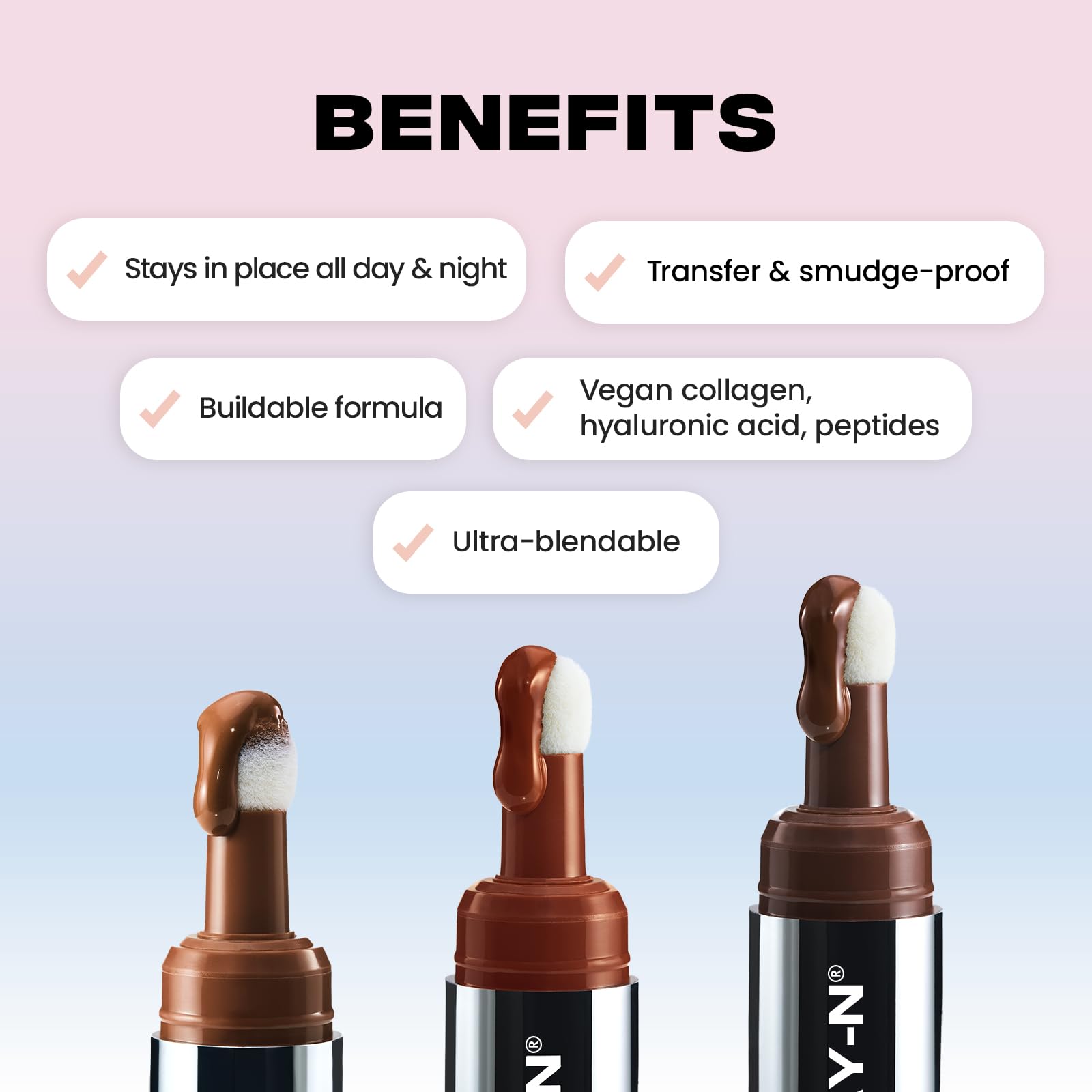 Sacheu Stay-N sponge blending the contour for seamless layering.