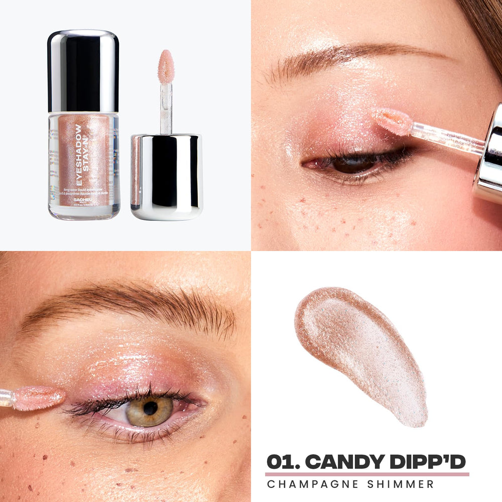Sacheu STAY-N Candy Dipp’d shimmer swatch highlights dimensional glow