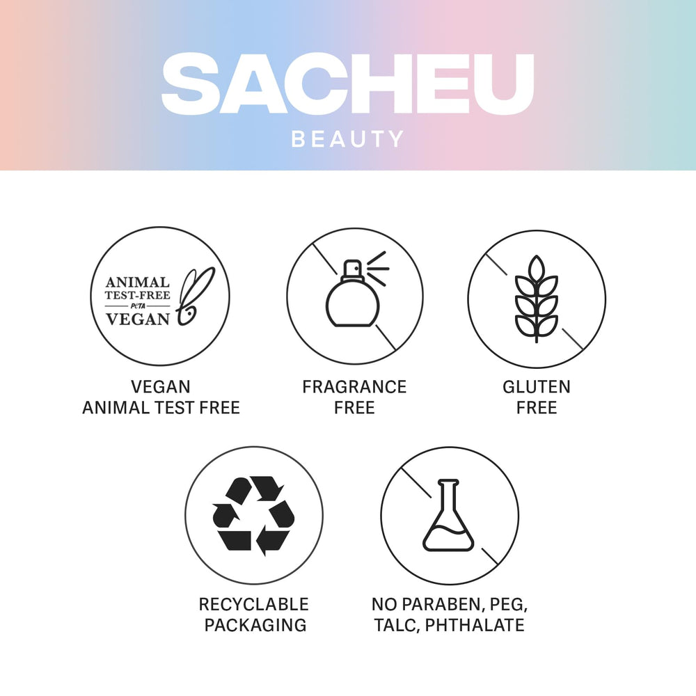 Sacheu Slick Skin oil fragrance-free label on bottle