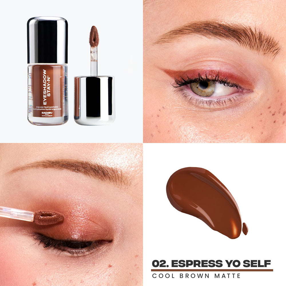 Sacheu STAY-N shimmer eyeshadow swatch reveals buildable shimmer with no fallout.