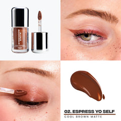 Sacheu STAY-N shimmer eyeshadow swatch reveals buildable shimmer with no fallout.
