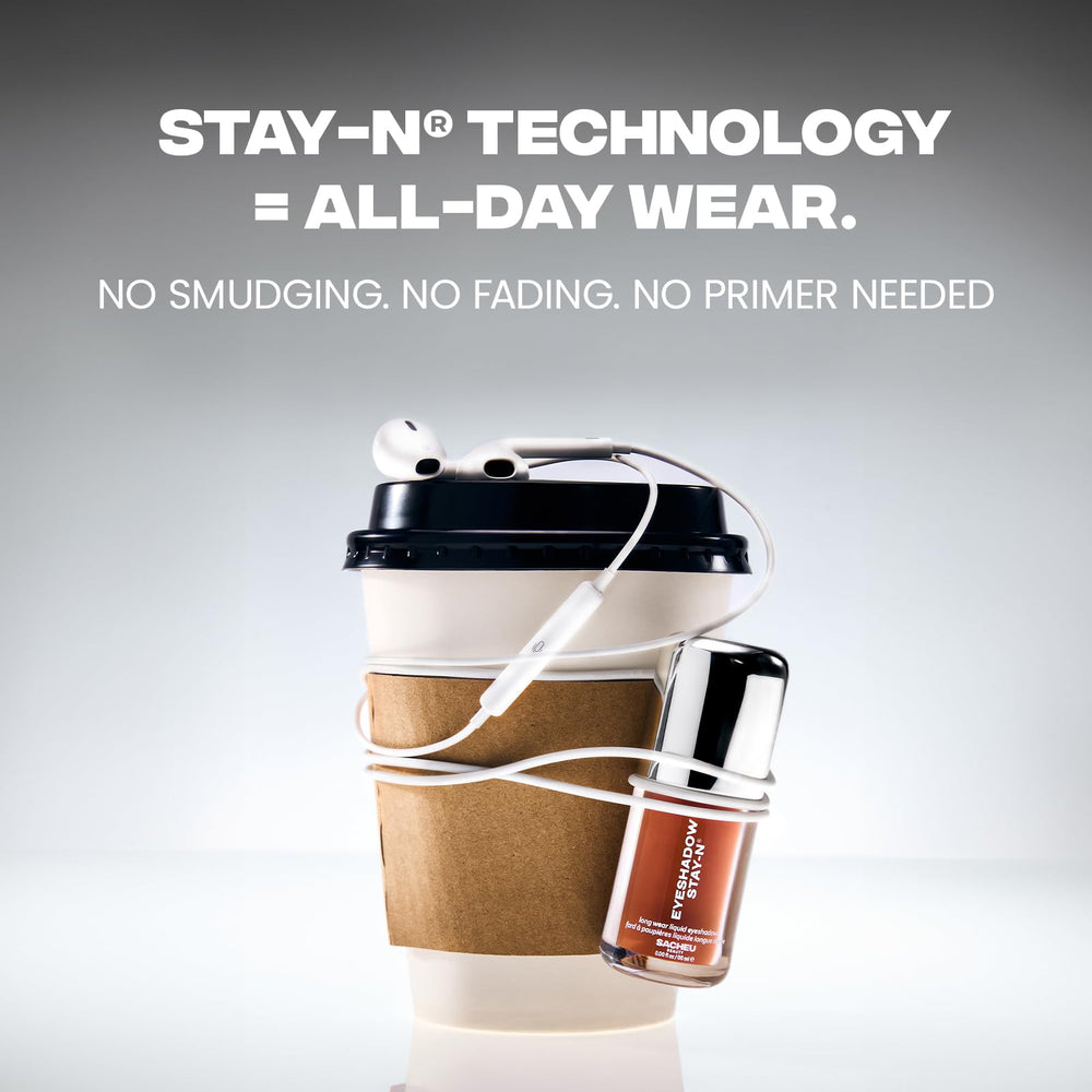 Sacheu STAY-N longwear transfer-proof feature supports all-day wear across looks.