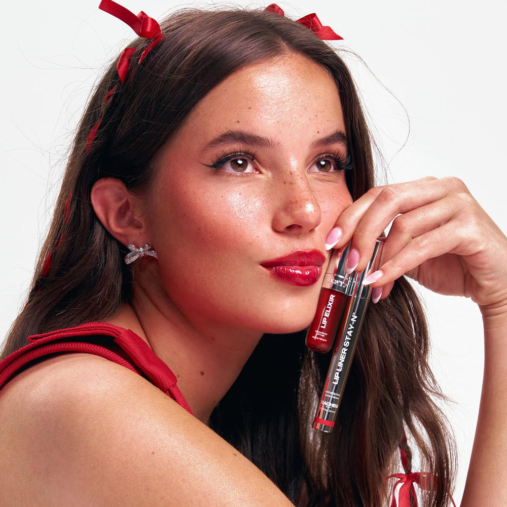Sacheu Stay-N lip swatch on arm shows color payoff