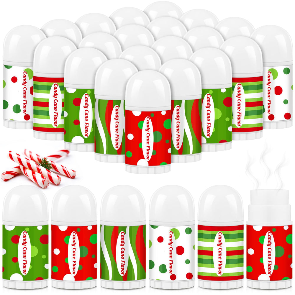 Sacubee Christmas lip balm pack front view, peppermint flavor ideal for gifting.