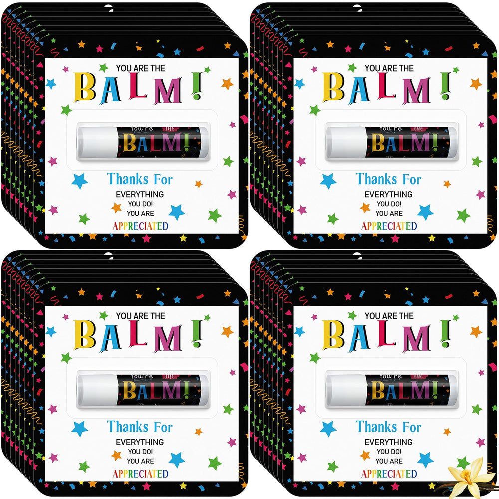 Sacubee lip balm 30-pack packaging ideal for bulk gifting and events.