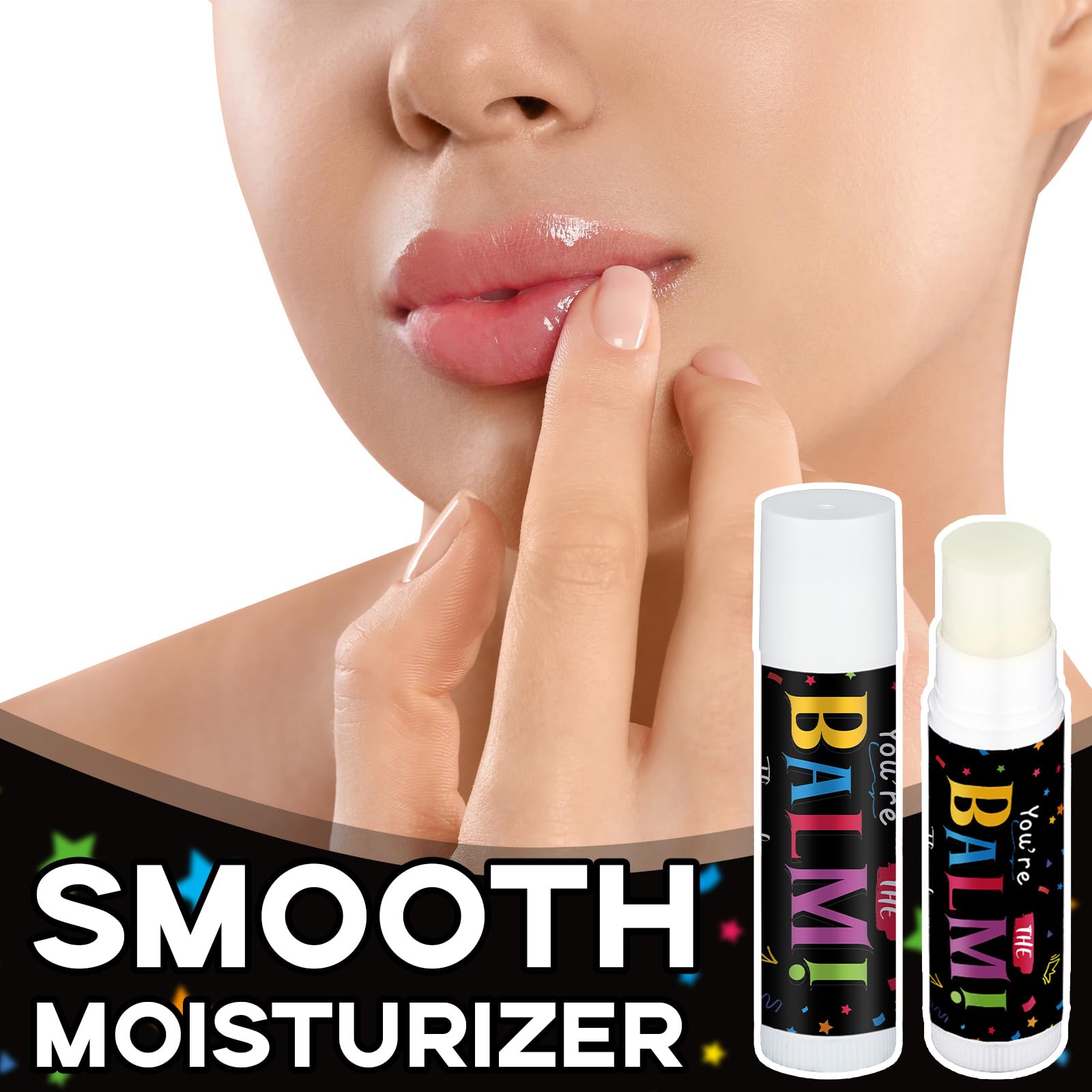 Sacubee vanilla lip balm with printed 'YOU'RE THE BALM' label for appreciation gifts.