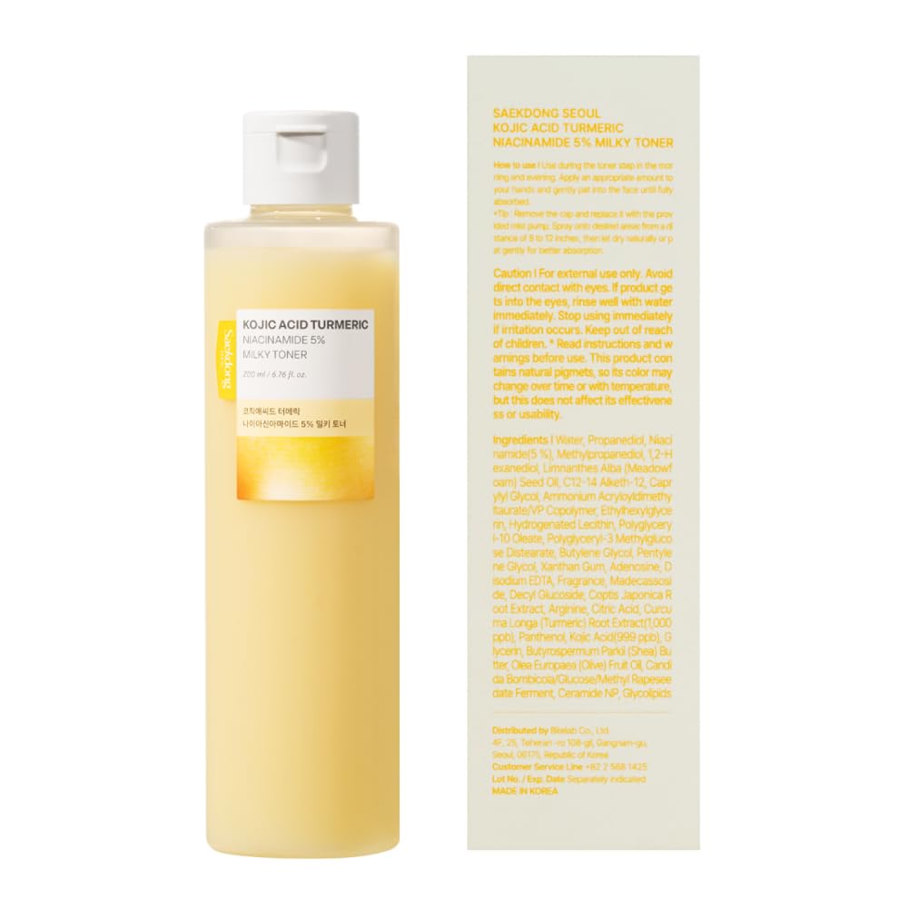 Saekdong Seoul toner packaging-label highlights premium, science-driven skincare.