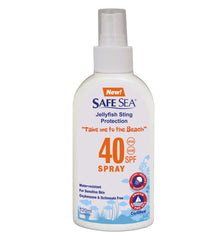 Safe Sea sunscreen spray front view for sting protection on beach days