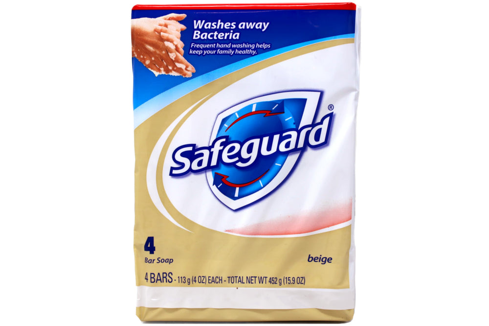 Safeguard antibacterial hand bar soap 4oz with rich lather for daily cleansing.