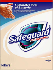 Safeguard beige bars packfront – 14-bar set for reliable family hygiene