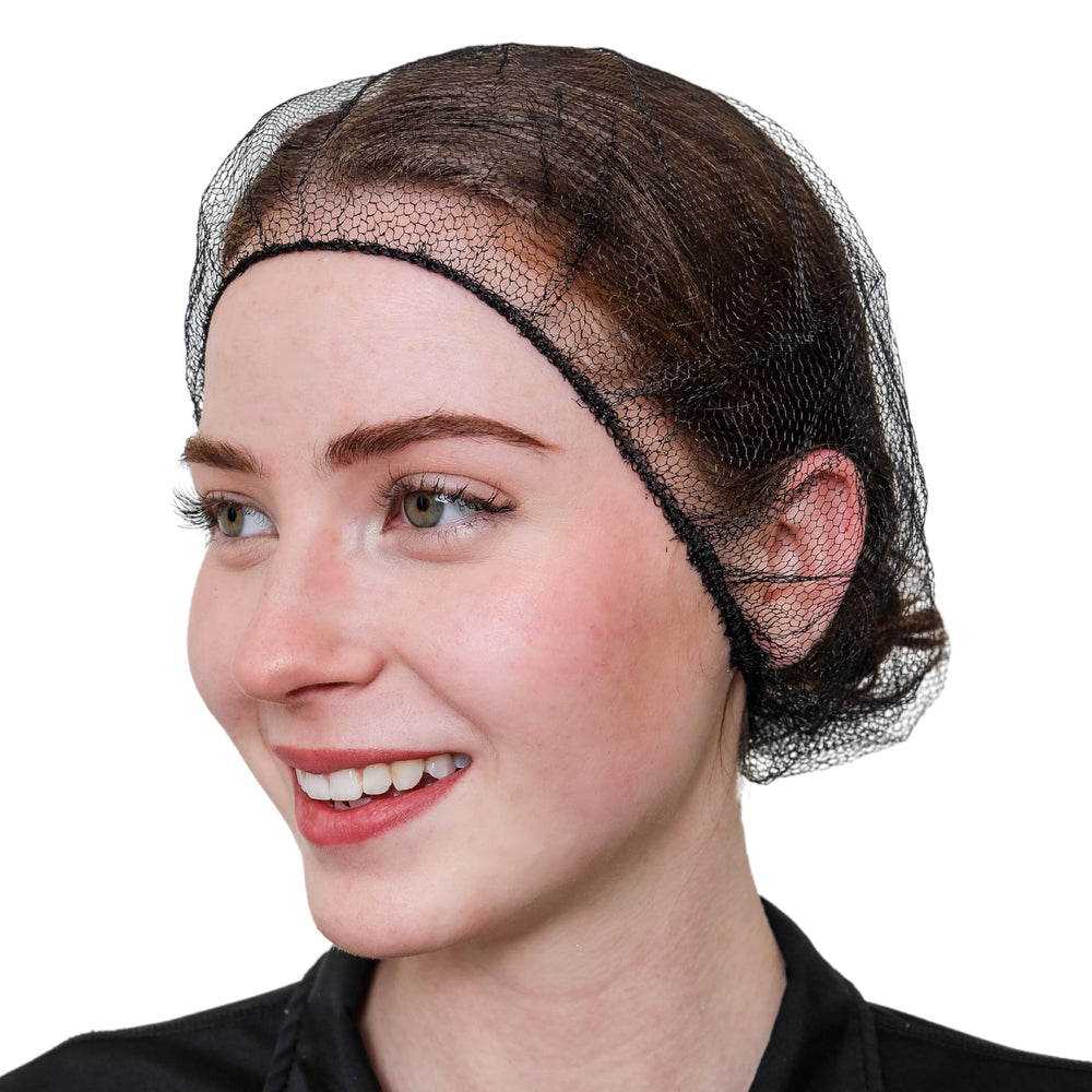 SAFEKO honeycomb hairnet black 24in closeup texture for lightweight, breathable coverage