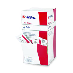 Safetec Lip Balm foil packet—compact hydration for dry lips on the go.