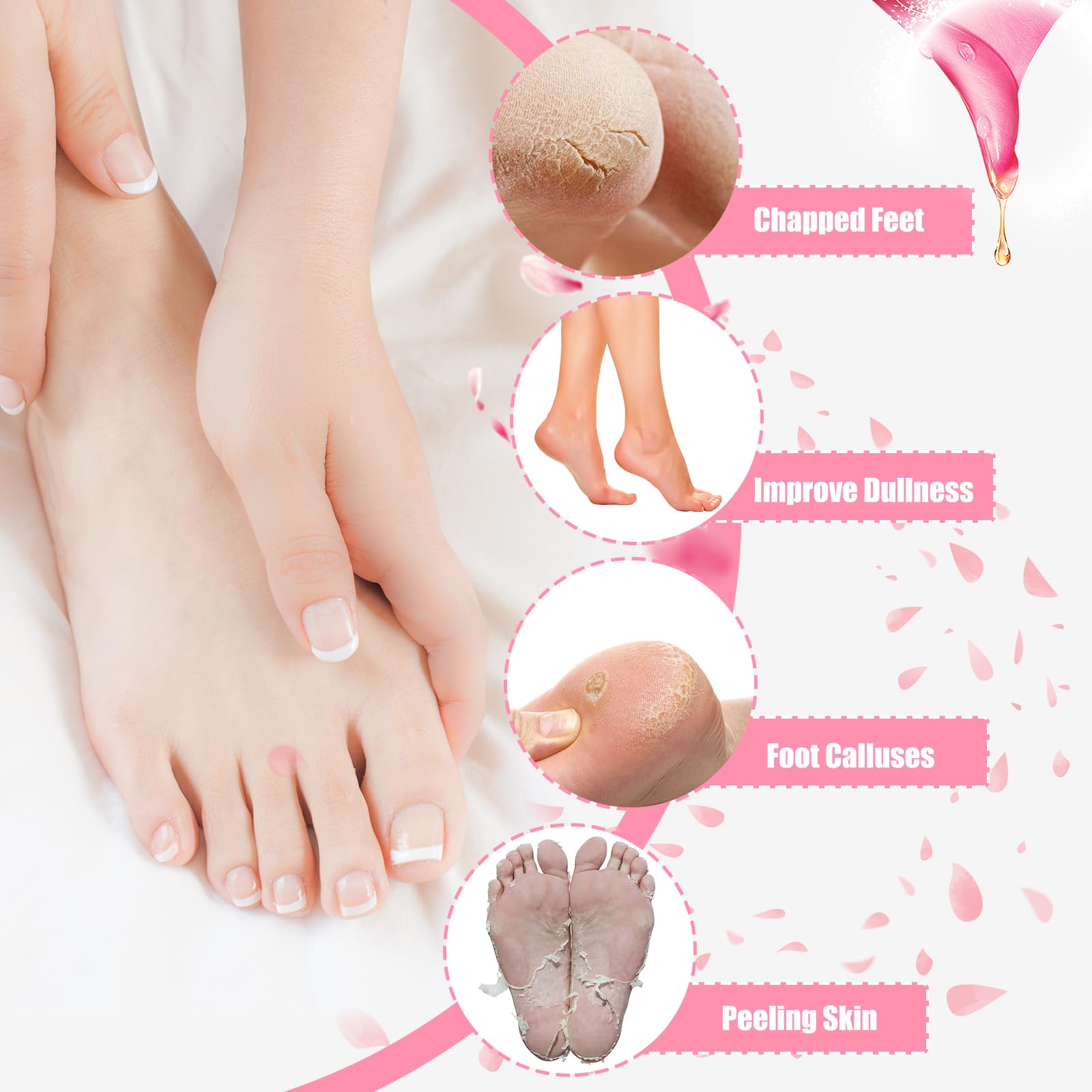 Sagry calcetines de gel con interior suave nutren la piel seca.