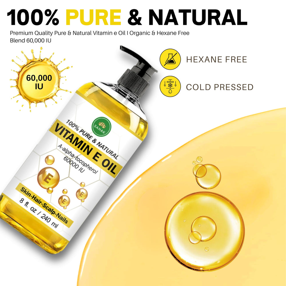 SAHAK Vitamin E Oil face application for moisturized, radiant skin