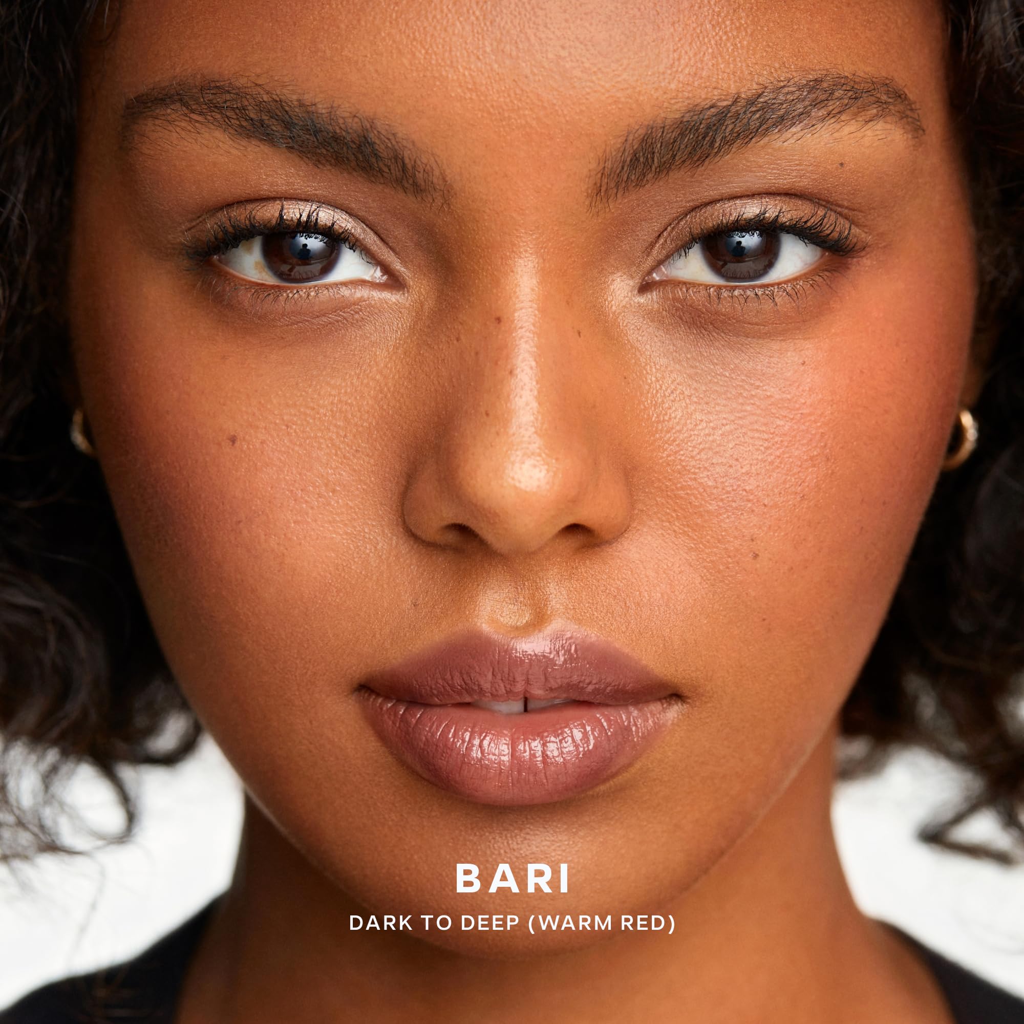 Saie SuperSuede Bari macro texture shot highlighting baked powder smoothness benefit