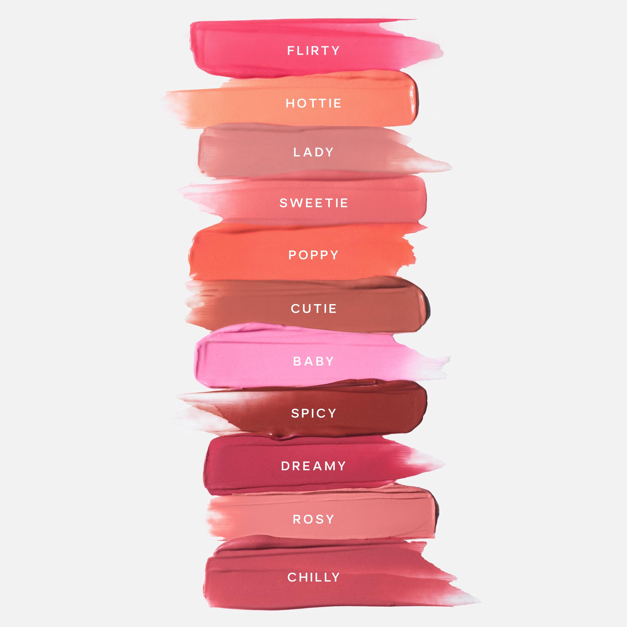 Saie Dew Liquid Blush used on lips and cheeks for coordinated monochrome benefit