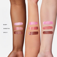 Saie Dew Liquid Blush close-up texture showing creamy, blendable finish for smooth application