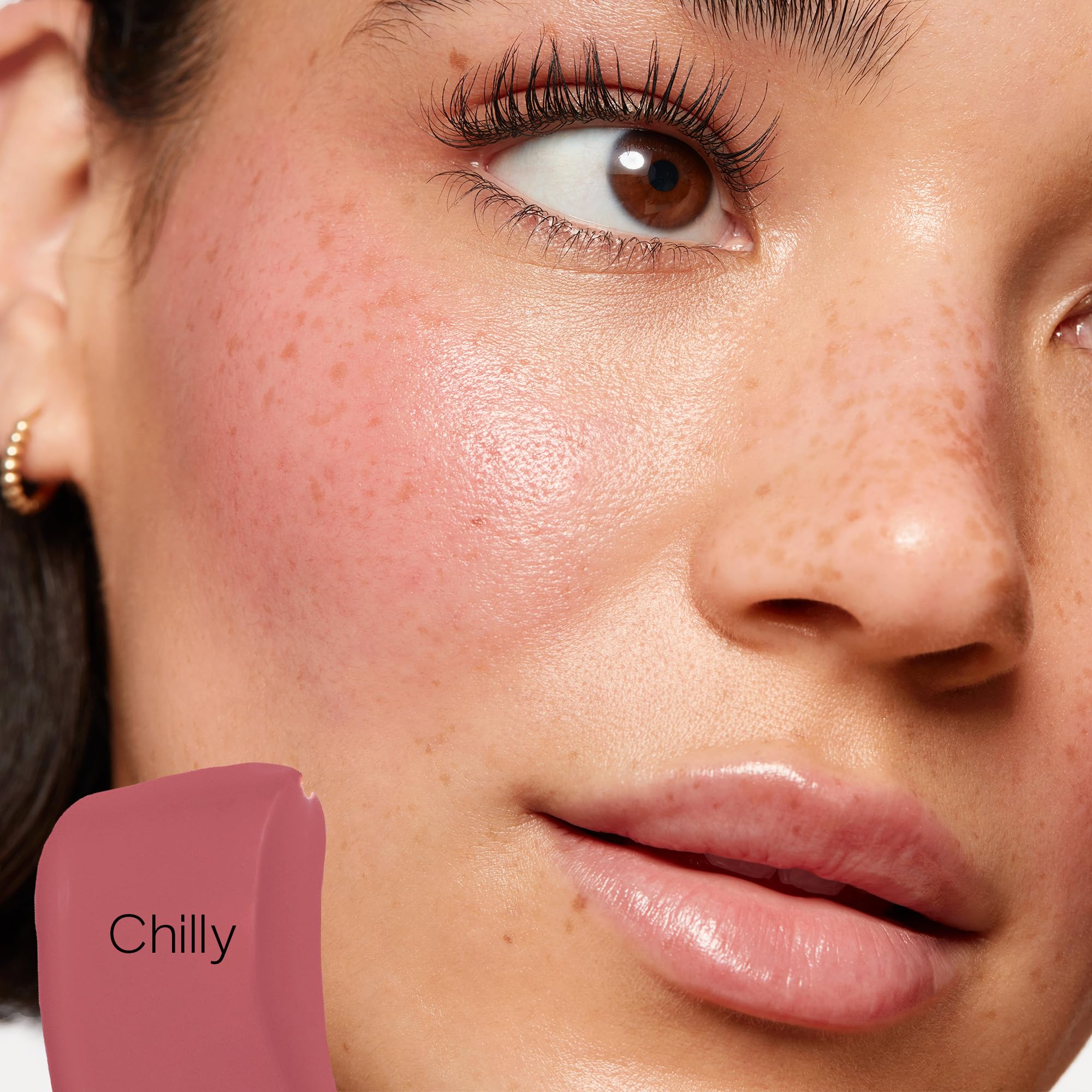 Saie Dew Liquid Blush apples of cheeks natural flush application