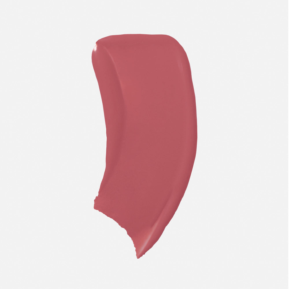 Saie Dew Liquid Blush application close-up with doe-foot wand