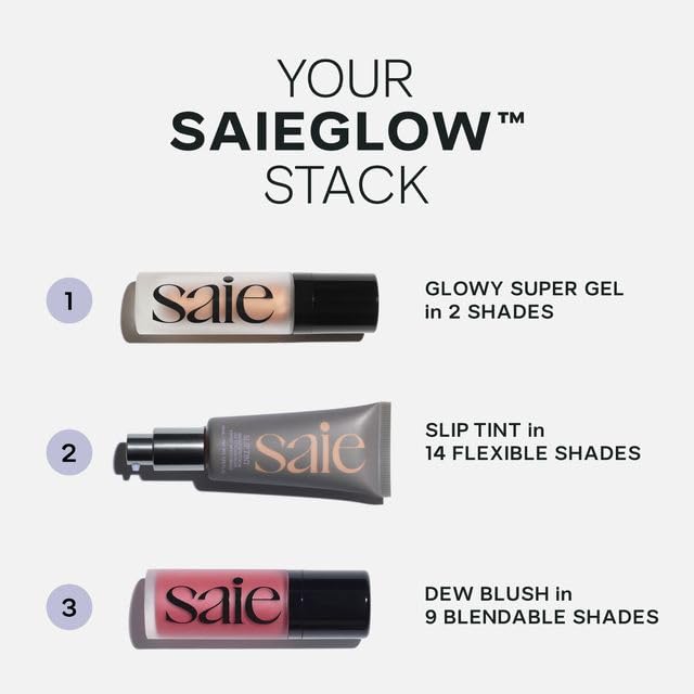 Saie Dew Liquid Blush on-the-go tube ideal for quick touch-ups.