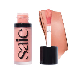 Saie Dew Liquid Blush Rosy tube showing natural glow finish.