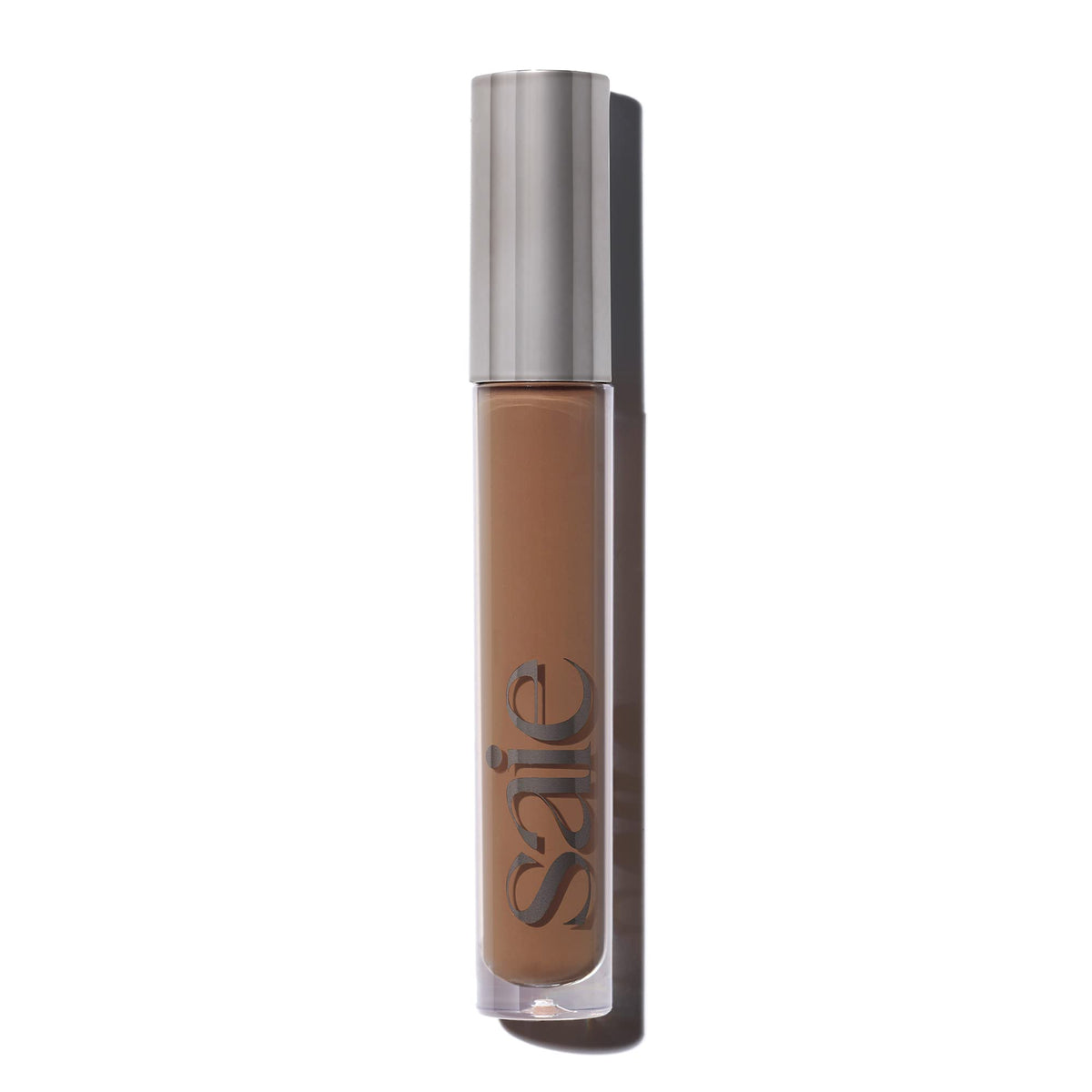Saie front packaging of Hydrabeam Shade 8 showing compact tube and label, bright finish