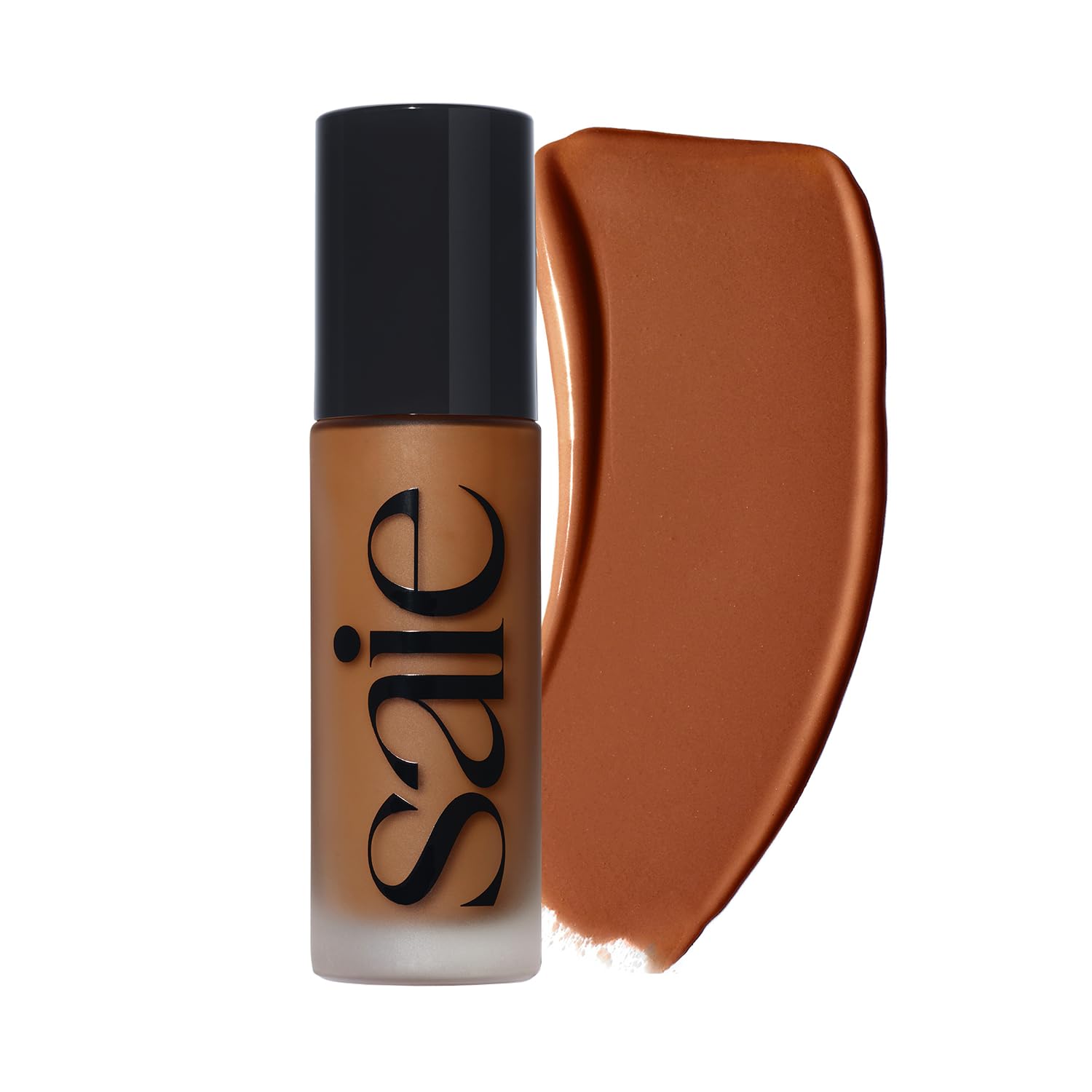 Saie front packaging pump bottle showing clean design and easy dispensing benefit