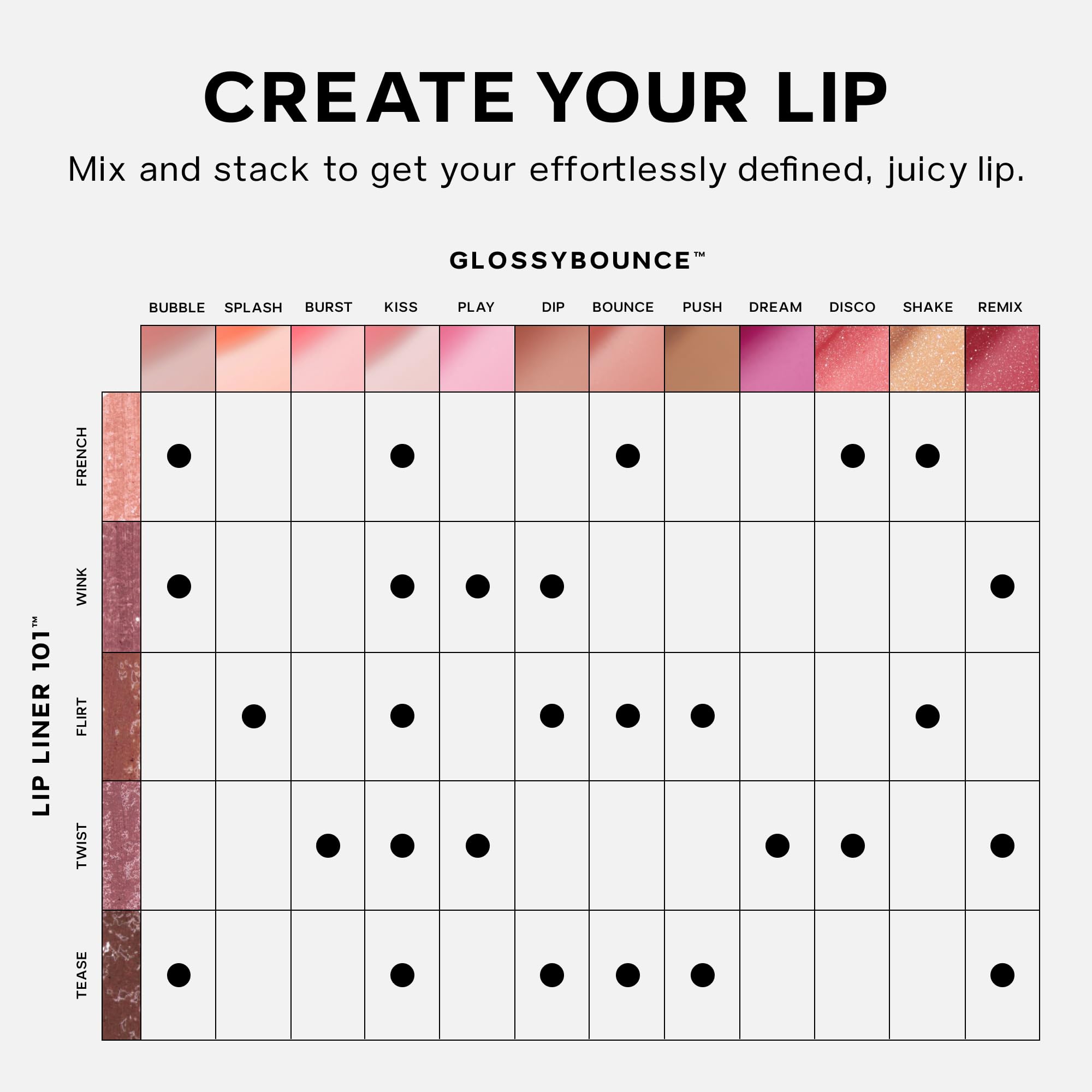 Saie Glossybounce ingredient label highlighting hyaluronic acid jojoba oil for hydration