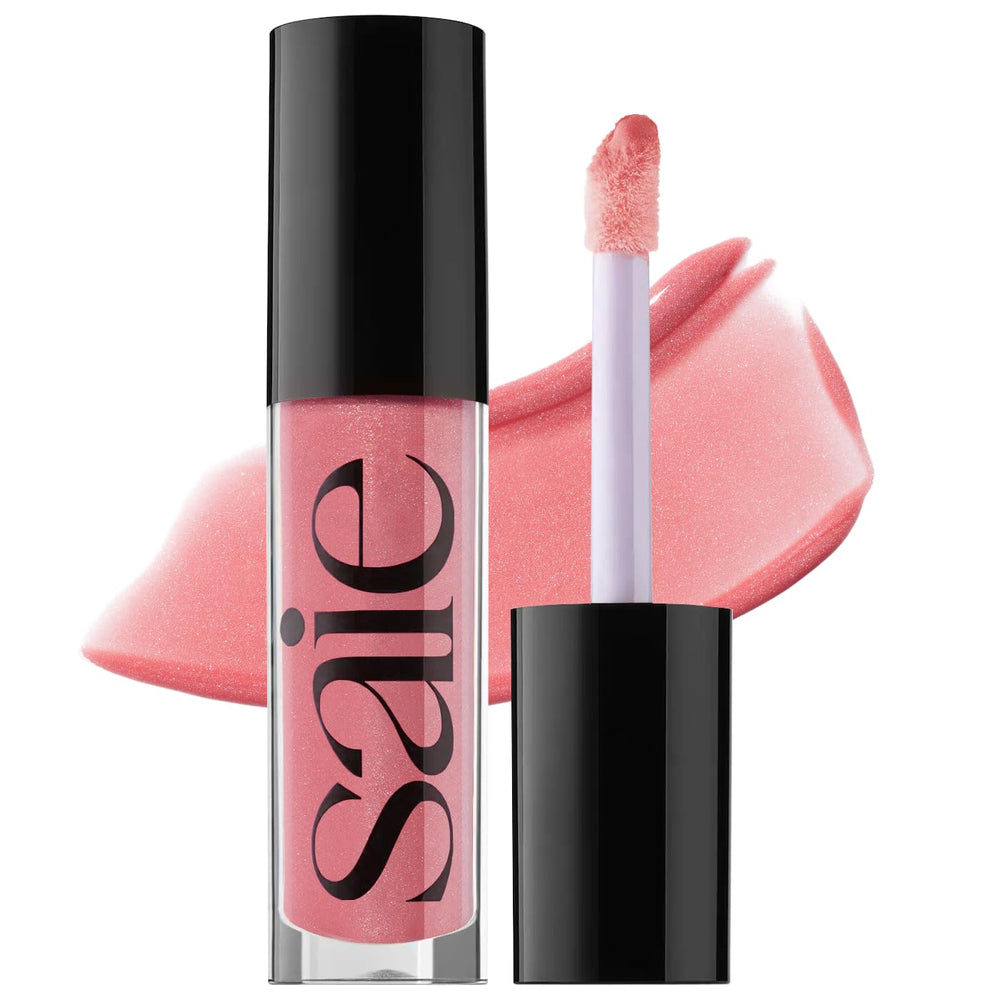 saie Glossybounce Disco front packaging showing compact tube and label, conveys portability