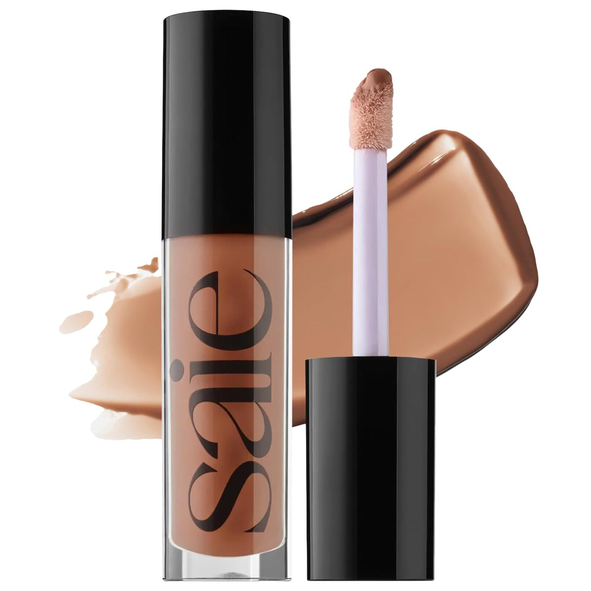 Saie Glossybounce front packaging showing glossy tube and shade name for easy selection