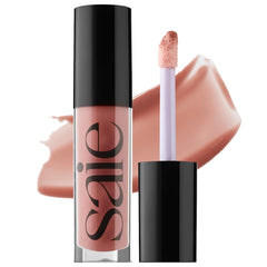 Saie Glossybounce front packaging showing glossy tinted finish and benefits