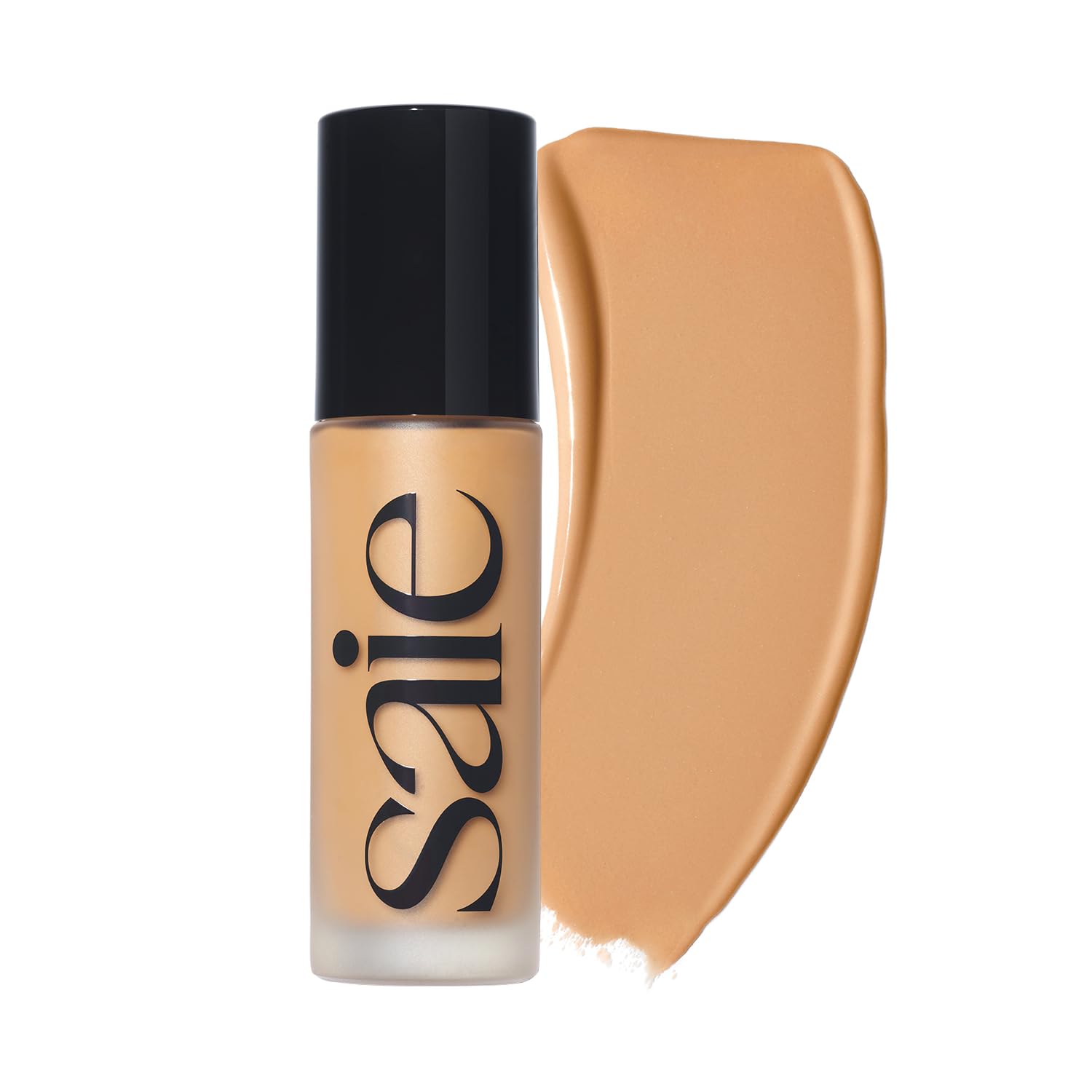 Saie front bottle showing label and weightless benefits