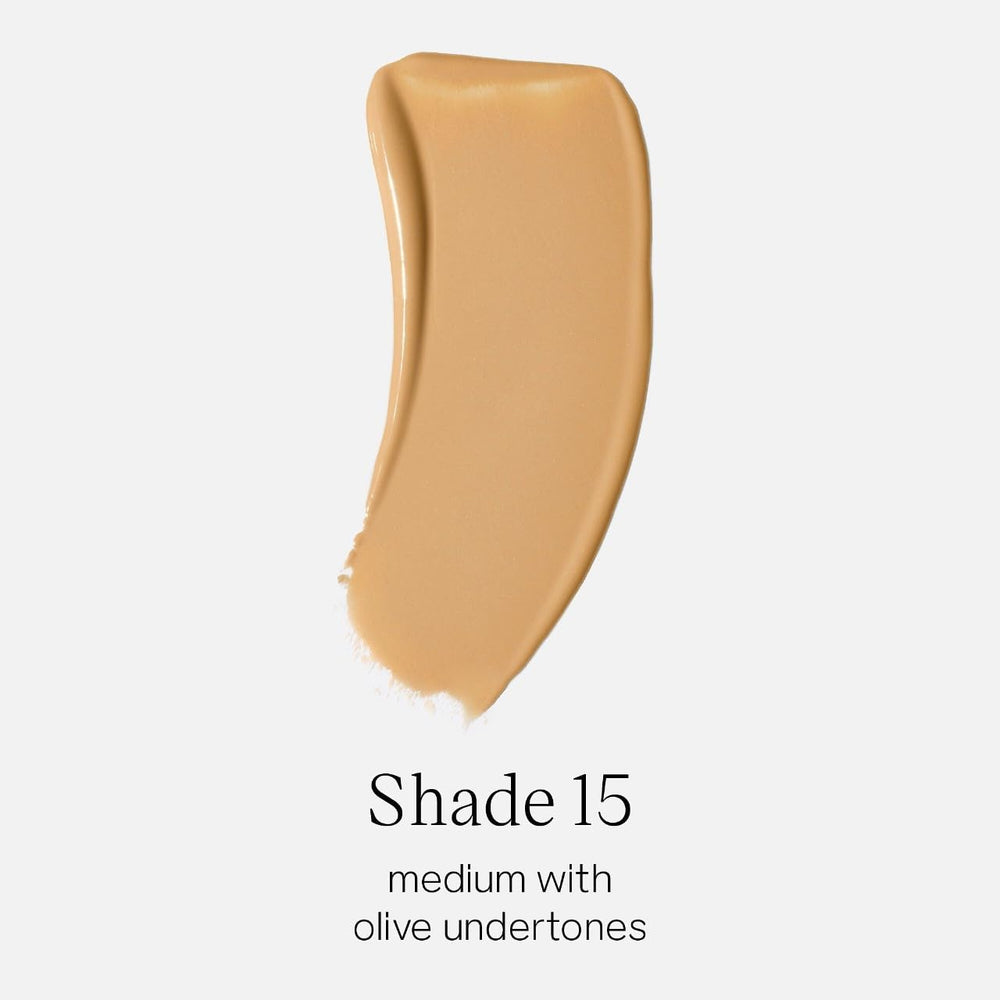 Saie texture close-up of dispensed serum-pigment, demonstrates lightweight hydration