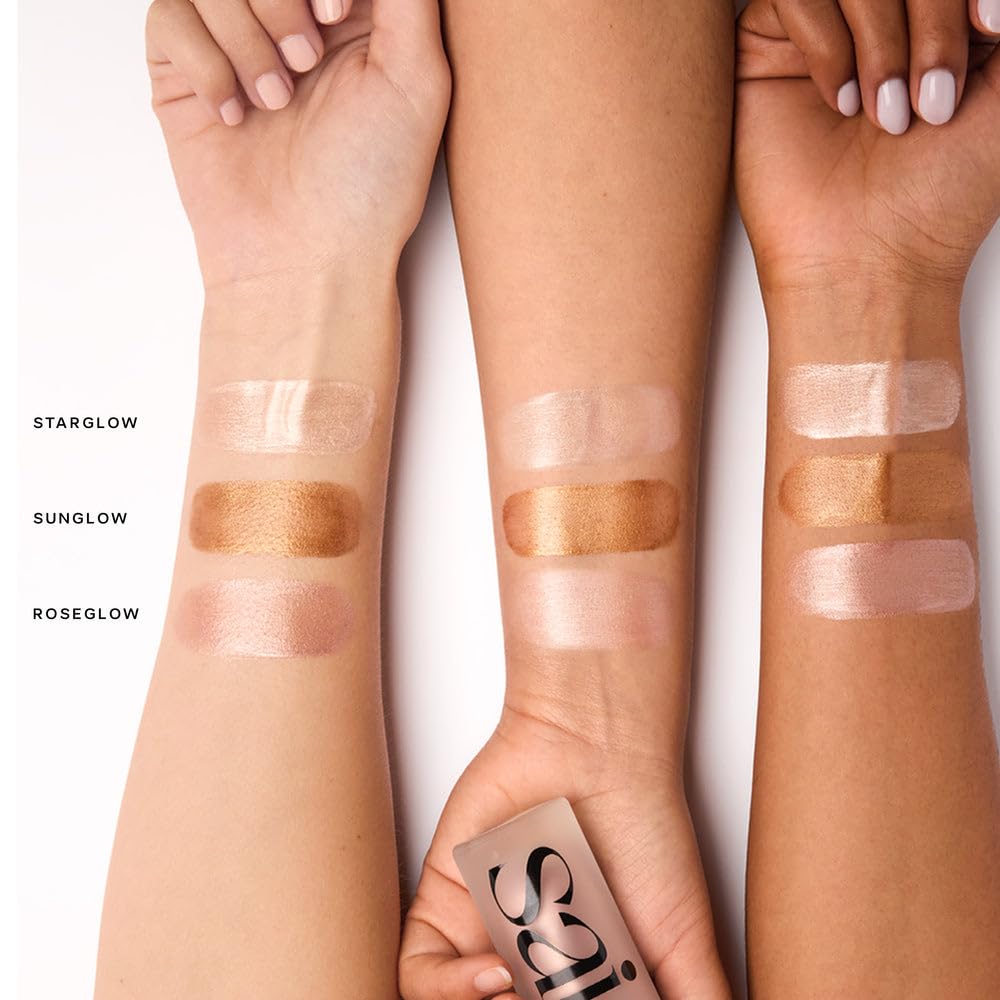 Saie gel texture close-up highlighting smooth, blendable formula for hydrated skin