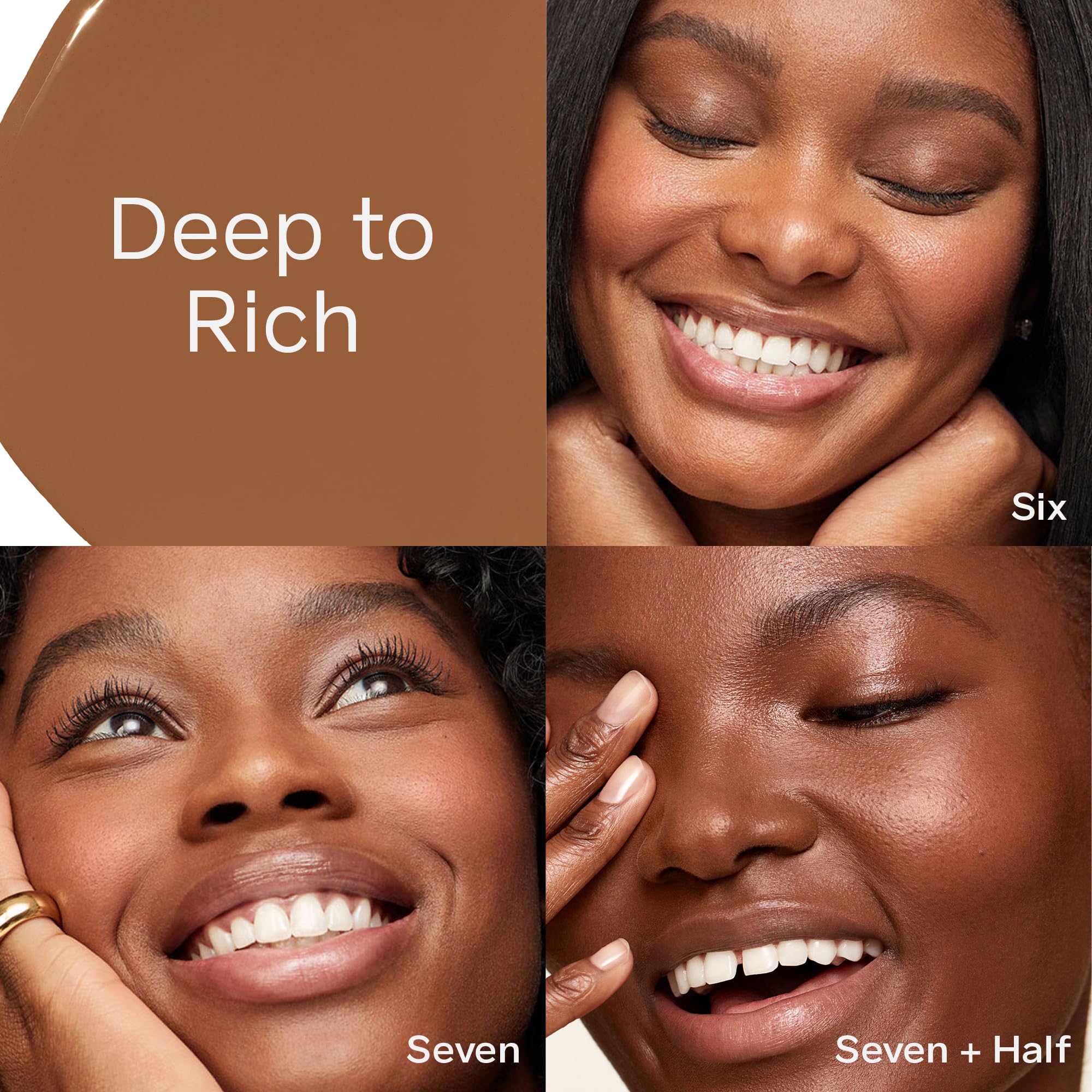 Saie creamy texture swirled on surface highlighting hydrating, dewy finish