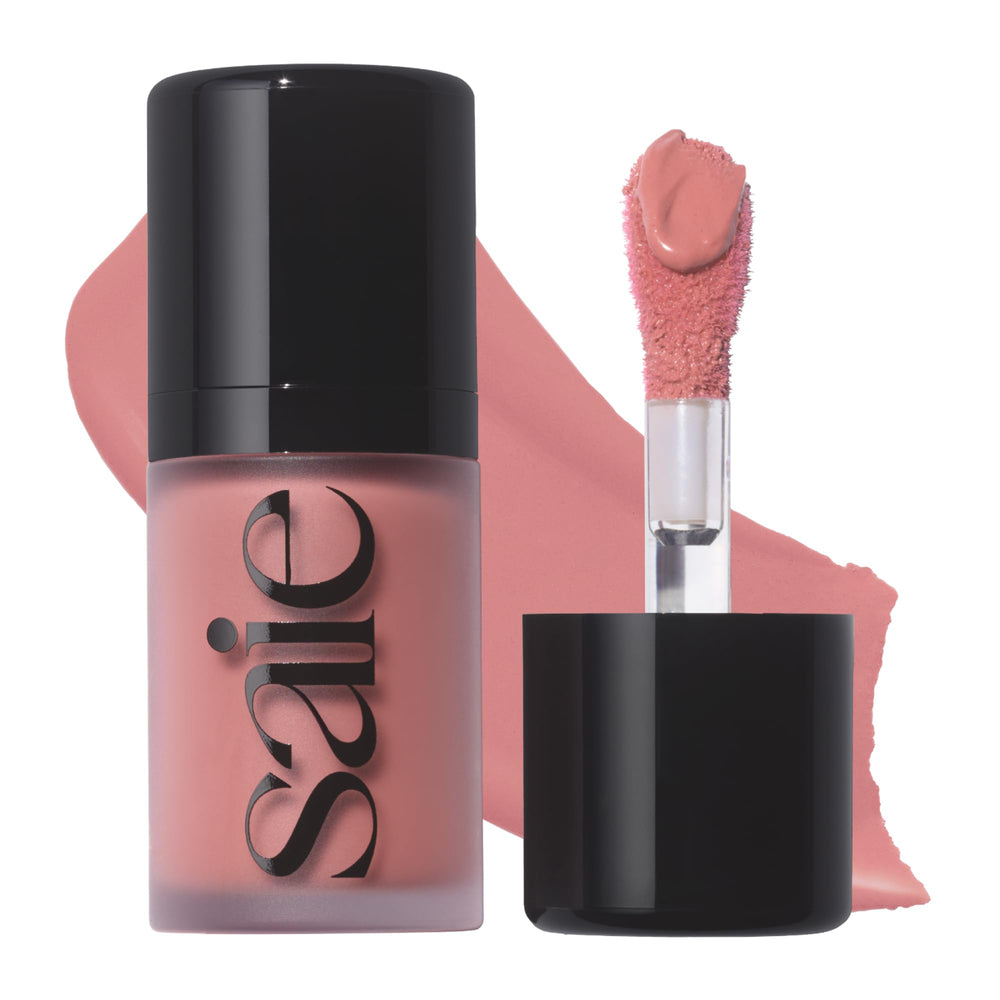 Saie Mini Dew front packaging showing shade and compact size for travel