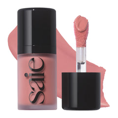 Saie Mini Dew front packaging showing shade and compact size for travel