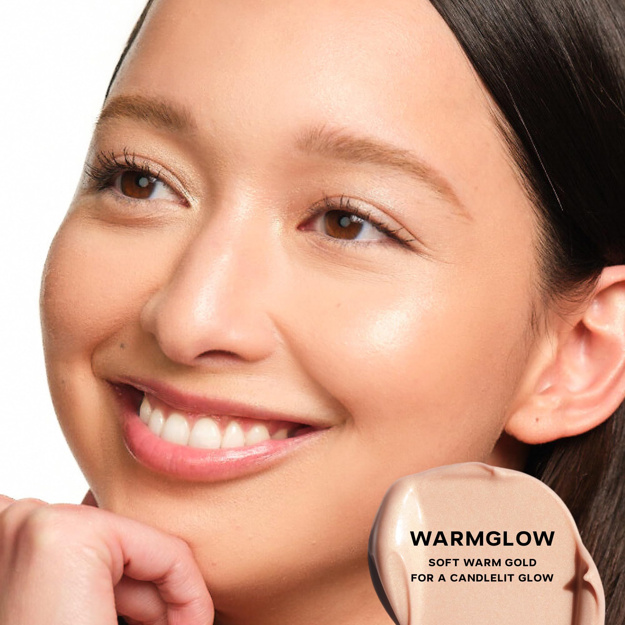Saie Mini Glowy Super Gel texture swirl shows radiant, versatile glow.