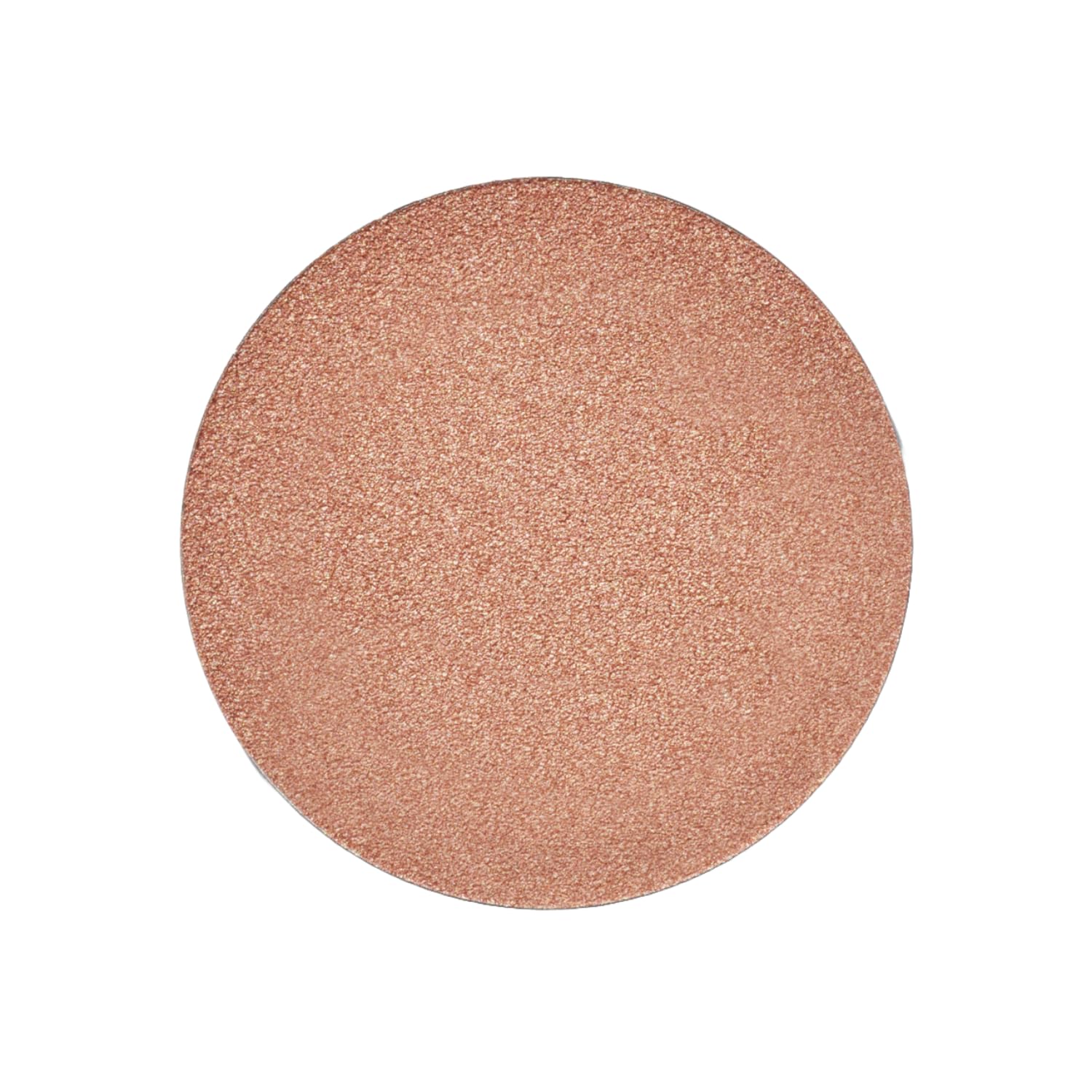 Saie Quartzglow pan front view shows warm bronze sheen and easy refill benefit
