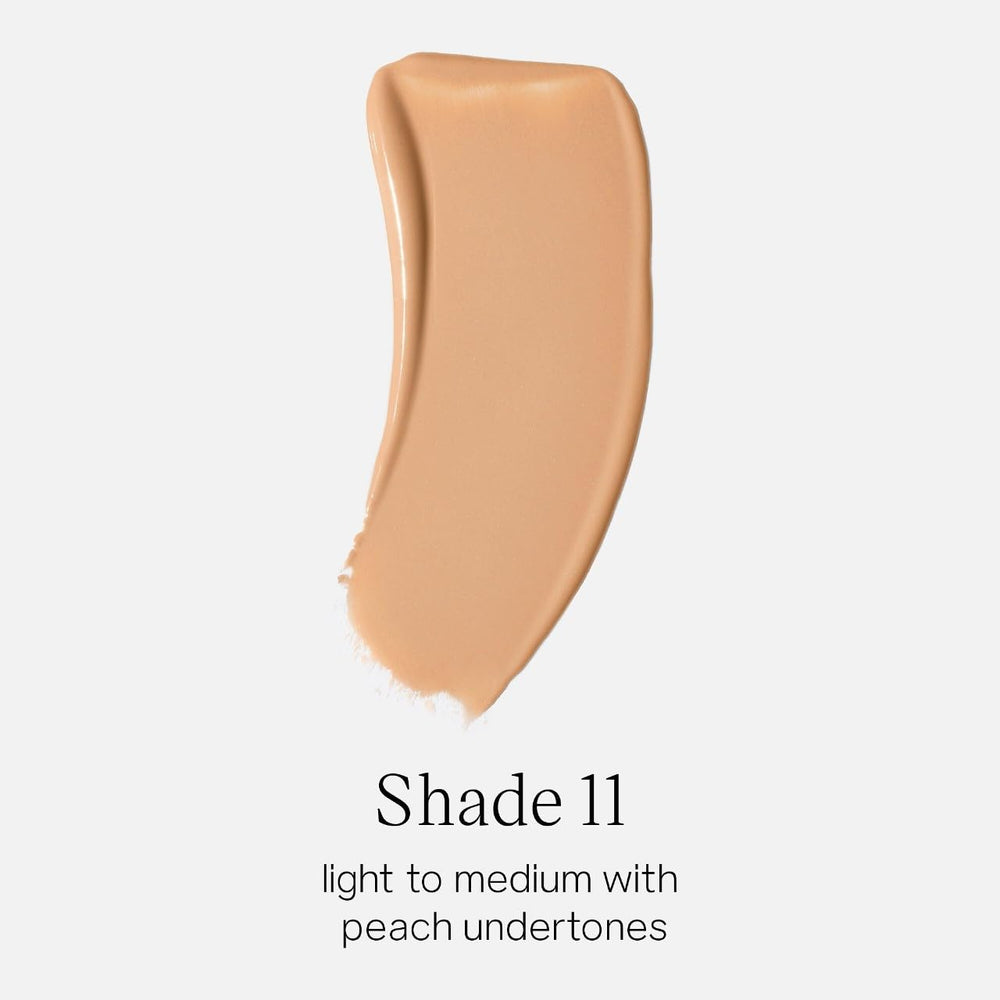 Saie texture close-up from pump exhibiting lightweight serum consistency for hydrated skin