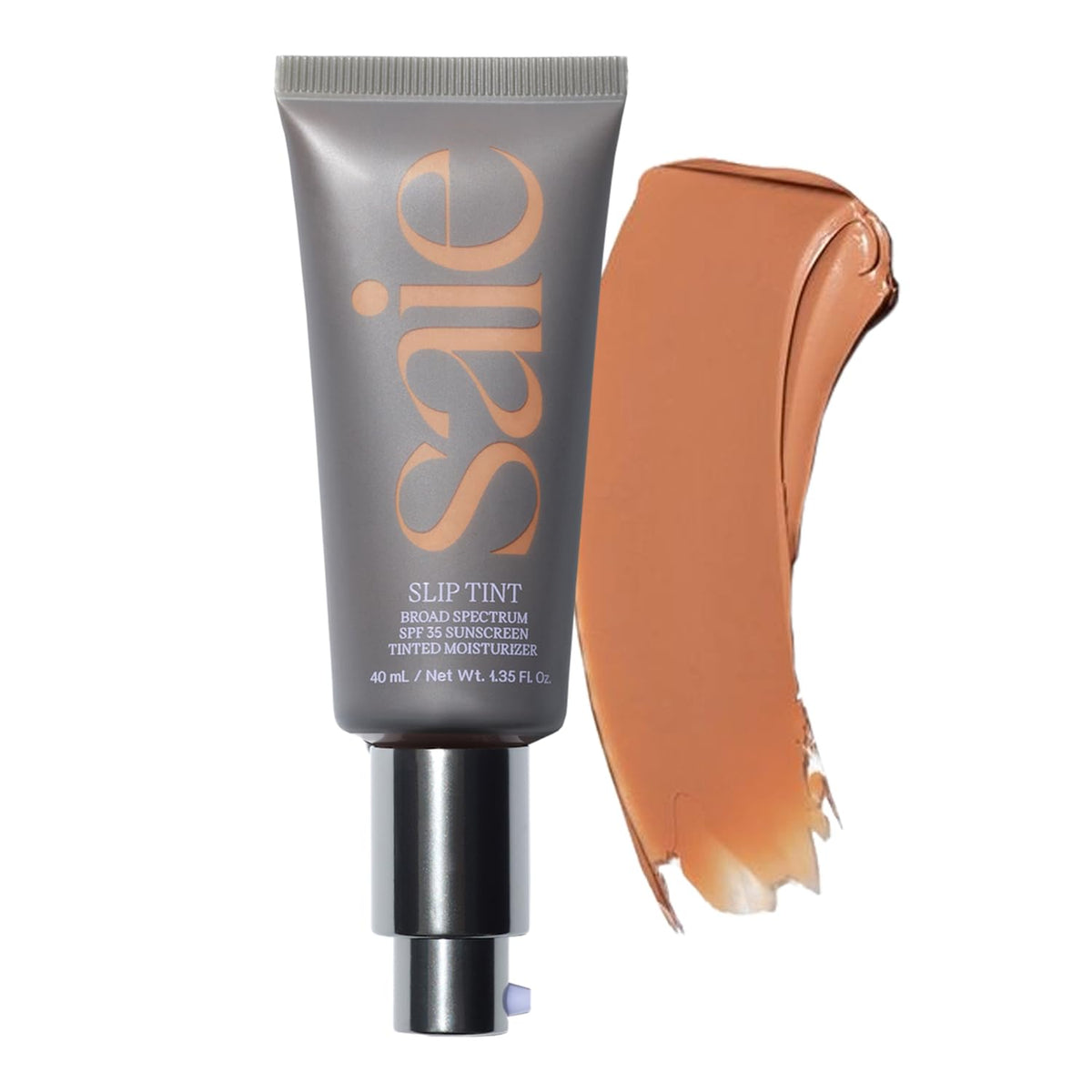 Saie Slip Tint front packaging showing bottle and label benefit lightweight protection