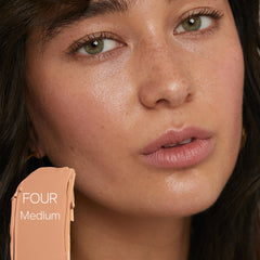 Saie Slip Tint hyaluronic acid hydration image emphasizes lasting moisture.