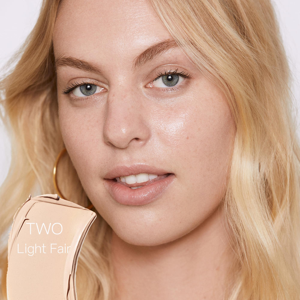 Saie Slip Tint swatch blend image showcasing seamless coverage.