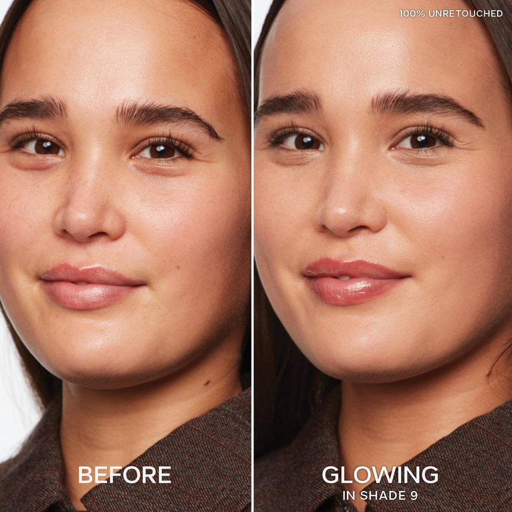 Saie cream texture swipe showing smooth, hydrating finish and blendability benefit